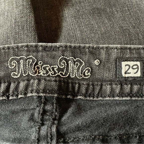 Miss Me Medium Wash Black Skinny Jeans Stretch Denim 31x29 Juniors Size 29 - Picture 12 of 16